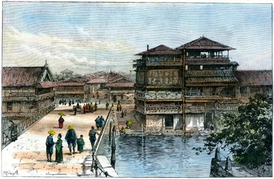 Yebisu Bashi, Osaka, Japan, 1891 von A. Forsyth
