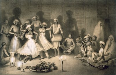Tanz der Nautch-Mädchen, veröffentlicht 1858 von A. Soltykoff