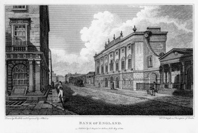 Bank of England, City of London, 1805 von A Warren