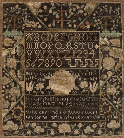 Stickmustertuch von Abigail Lord