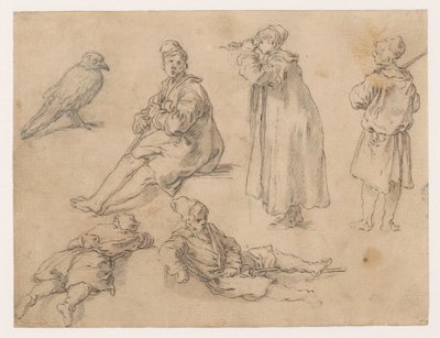 Ein sitzender und zwei stehende Jungen von Abraham Bloemaert