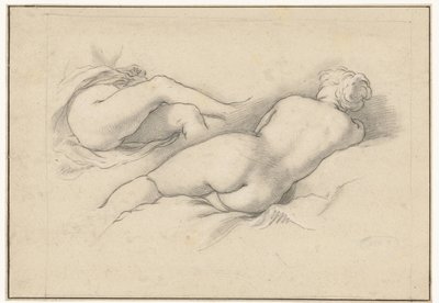 Studien eines liegenden weiblichen Akts von Abraham Bloemaert