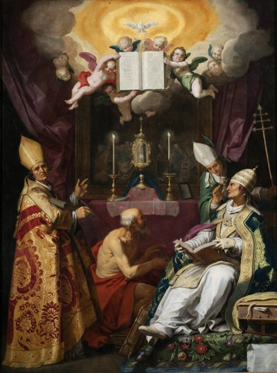 Die vier Väter der lateinischen Kirche von Abraham Bloemaert