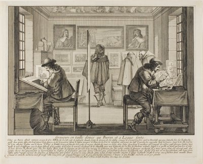 Der Graveur und der Radierer von Abraham Bosse