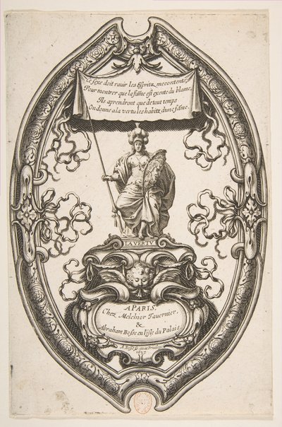 Tugend: Athena, 1637 von Abraham Bosse