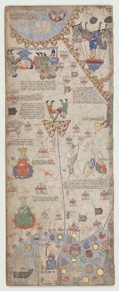 Katalanischer Atlas, Blatt 11, 1375 von Abraham Cresques