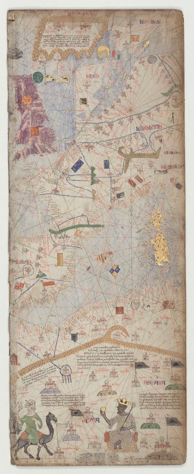 Katalanischer Atlas, Blatt 6, 1375 von Abraham Cresques