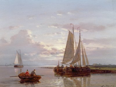 Boote auf der Schelde von Abraham Hulk