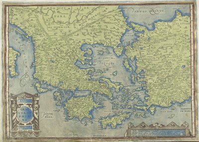 Karte von Griechenland von Abraham Ortelius