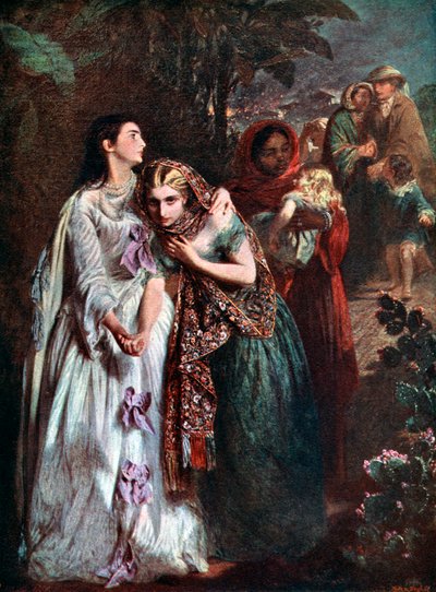 Die Flucht aus Lucknow, 1858, ca. 1920 von Abraham Solomon