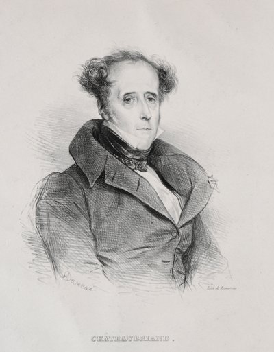 François René Auguste Victome de Chateaubriand von Achille Devéria