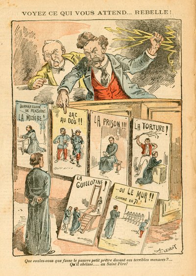 Le Pelerin, Satire in Farben von Achille Lemot