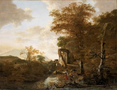 Landschaft mit gewölbtem Tor von Adam Pynacker