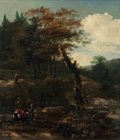 Waldlandschaft mit Reisenden von Adam Pynacker