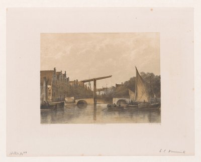 Ansicht des Zwanenburgwal von Adolf Carel Nunnink