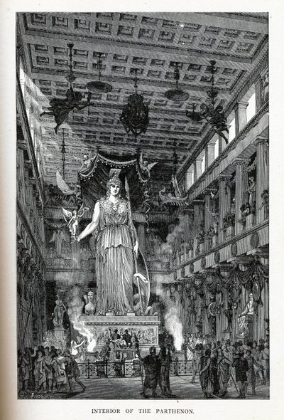 Innenansicht des Parthenon, 1882 von Adolf Closs