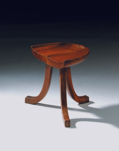 Dreibeinhocker, ca. 1903 (Kirschholz) von Adolf Loos