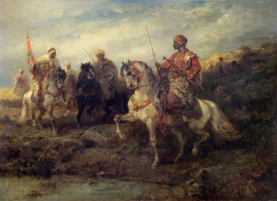 Arabische Krieger zu Pferd von Adolf Schreyer