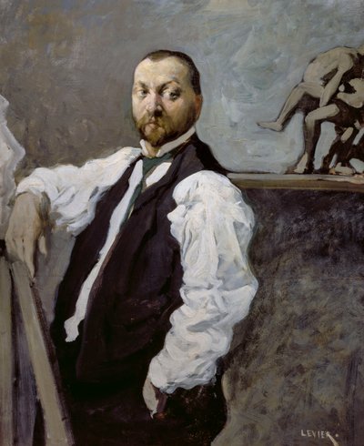 Porträt des Bildhauers Alfonso Canciani von Adolfo Levier