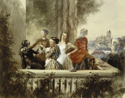 Im Freien von Adolph Menzel