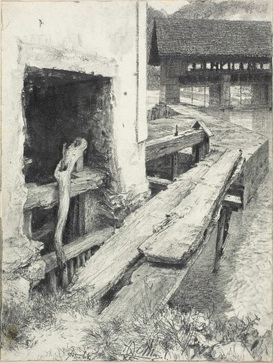 Schleuse von Adolph Menzel