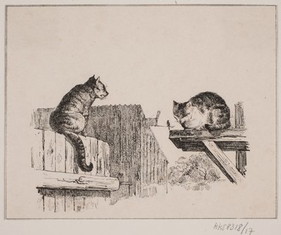 Die zwei Katzen von Johan Adolph Kittendorff