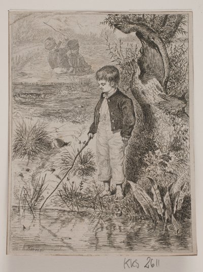 Ein fischender Junge von Johan Adolph Kittendorff