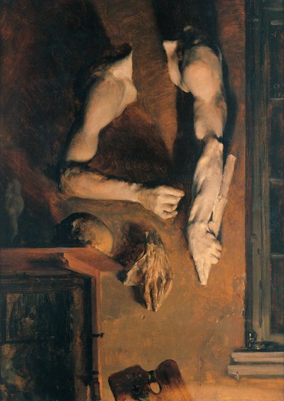 Atelierwand, 1852 von Adolph Menzel