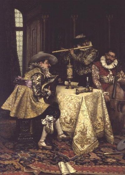 Die Musiker von Adolphe Alexandre Lesrel