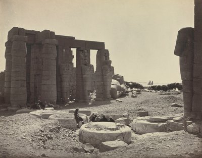 Das Ramesseum, Theben, 1869 von Adolphe Braun