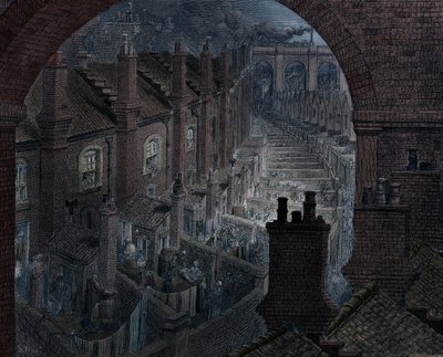 Über London mit der Eisenbahn, 1872 von Adolphe Francois Pannemaker