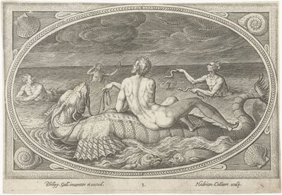 Acis auf einem Fisch von Adriaen Collaert