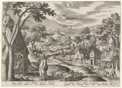 Der gute Hirte von Adriaen Collaert after Hans Bol