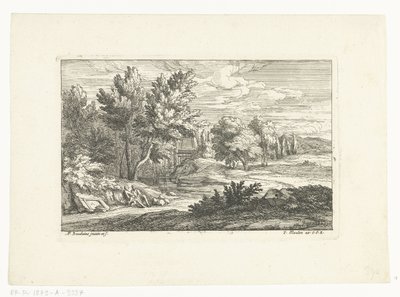 Landschaft mit Grabmonument von Adriaen Frans Boudewyns