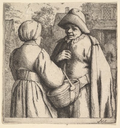 Gespräch auf der Straße, 1610-85 von Adriaen Jansz. van Ostade