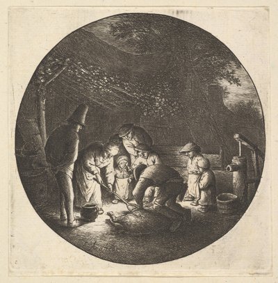 Schweinemetzger, 1610-85 von Adriaen Jansz. van Ostade