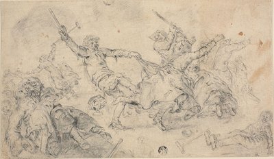 Bauern in einer Schlägerei von Adriaen Pietersz. van de Venne