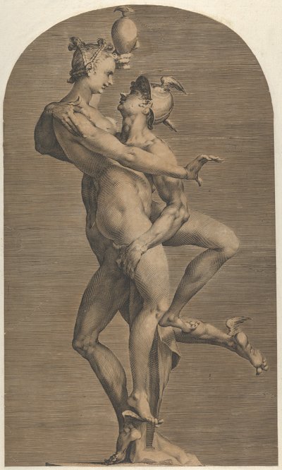 Merkur entführt Psyche, ca. 1620 von Adriaen de Vries