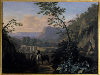 Südliche Landschaft mit Reiter, 1654 von Adriaen van Eemont