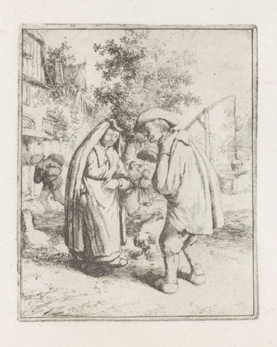 Mann und Frau im Gespräch von Adriaen van Ostade