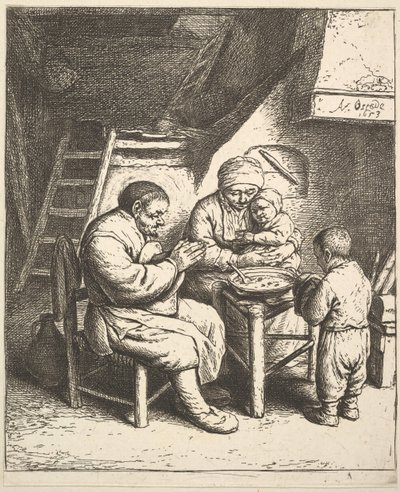 Der Segen, 1610-85 von Adriaen van Ostade
