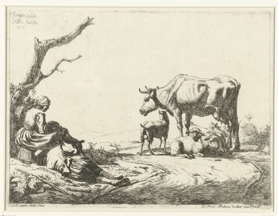 Hirte und Hirtin mit Vieh von Adriaen van de Velde