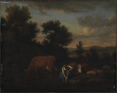 Hirtin mit Vieh von Adriaen van de Velde