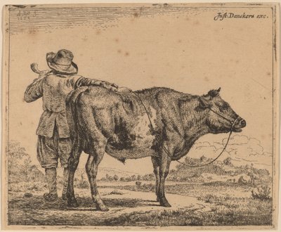 Junger Hirte mit einem Stier von Adriaen van de Velde