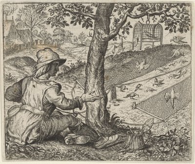 Fabel vom Vogelfänger von Egidius  Sadeler (II)