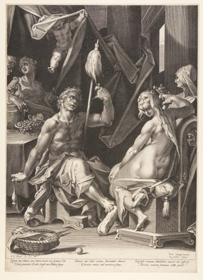 Herkules und Omphale von Aegidius Sadeler II