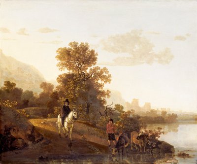 Landschaft mit Schloss Ubbergen, 1640-1691 von Aelbert Cuyp
