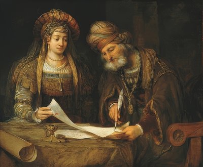 Esther und Mordechai von Aernt de Gelder