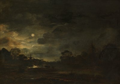 Landschaft im Mondlicht von Aert van der Neer