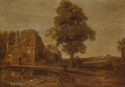 Landschaft mit einem Gasthaus von Aert van der Neer